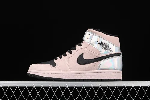 All categories Air Jordan Jordan series basketball shoes Air Jordan 1 Mid G version pure original Air Jordan 1 Mid GS AJ1 Joe 1 laser powder China basketball shoes BQ6472-602